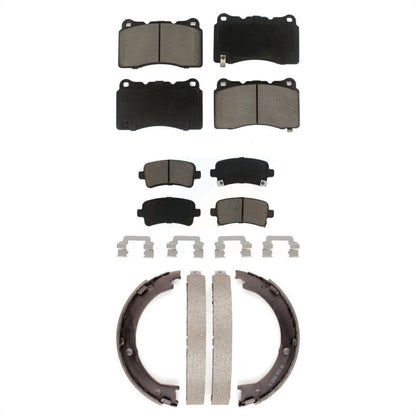 [Avant + Arrière] Kit de plaquette (céramique) de frein pour 2014-2019 Cadillac XTS sans Heavy Duty Brakes KCN-100019