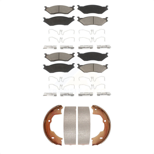 [Avant + Arrière] Kit de plaquette (céramique) de frein pour Ford F-450 Super Duty F-550 F-59 Commercial Stripped Chassis LCF KCN-100022