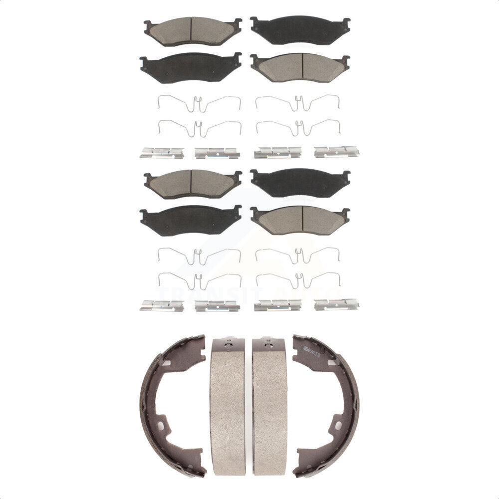 [Avant + Arrière] Kit de plaquette (céramique) de frein pour Ford International IC Corporation LCF TerraStar AE School Bus F-450 Super Duty AC Commercial KCN-100023