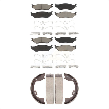 [Avant + Arrière] Kit de plaquette (céramique) de frein pour Ford International IC Corporation LCF TerraStar AE School Bus F-450 Super Duty AC Commercial KCN-100023