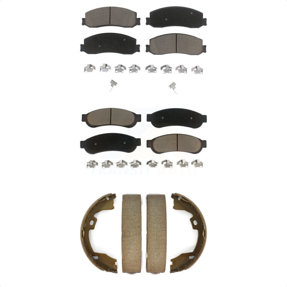 [Avant + Arrière] Kit de plaquette (céramique) de frein pour 2012 Ford F-250 Super Duty F-350 avec Single Wheels KCN-100039