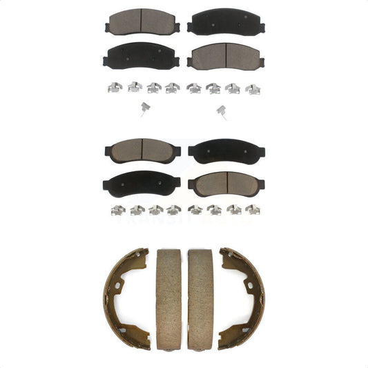[Avant + Arrière] Kit de plaquette (céramique) de frein pour 2012 Ford F-250 Super Duty F-350 avec Single Wheels KCN-100039
