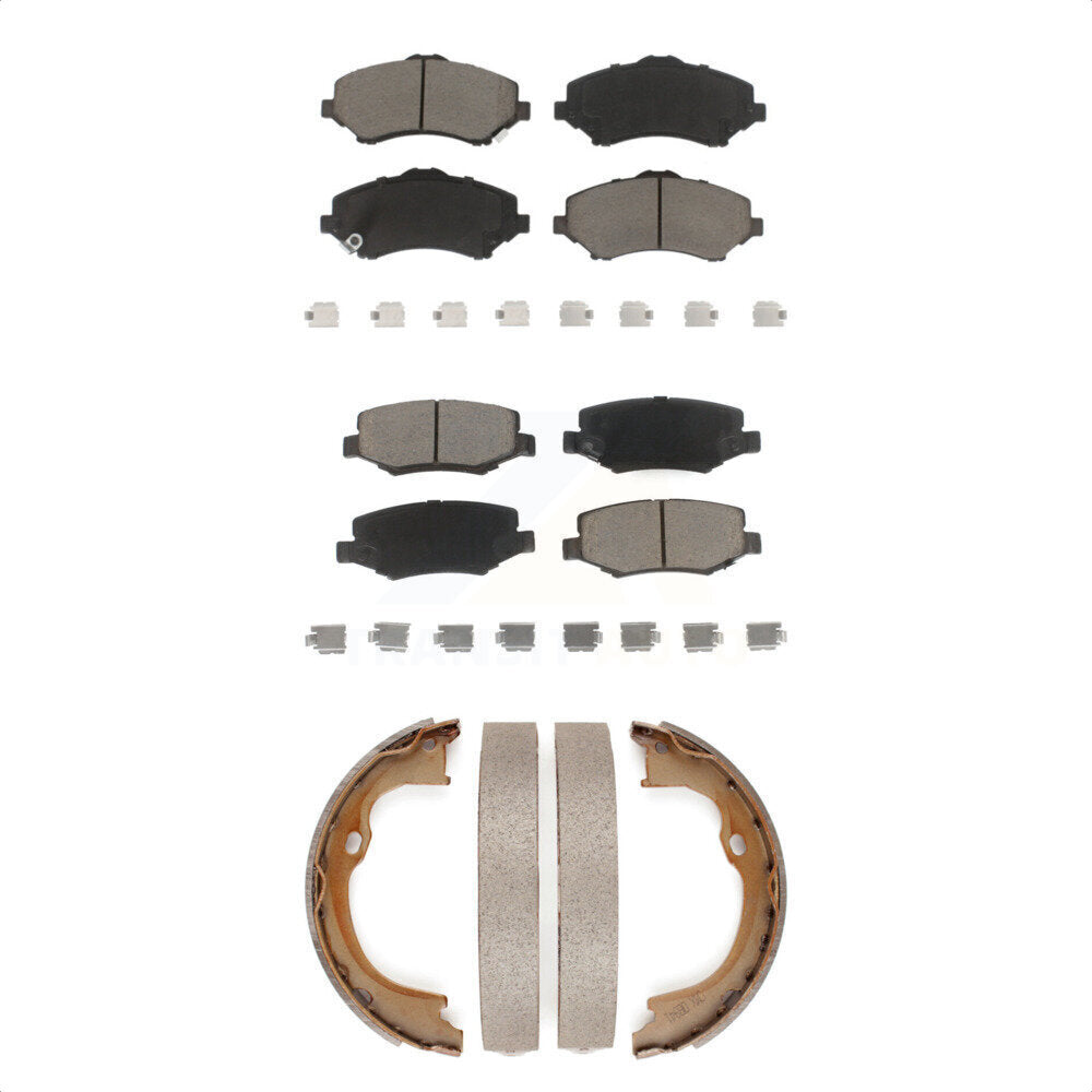 [Avant + Arrière] Kit de plaquette (céramique) de frein pour Jeep Wrangler Liberty Dodge Nitro JK KCN-100047 par Transit Auto