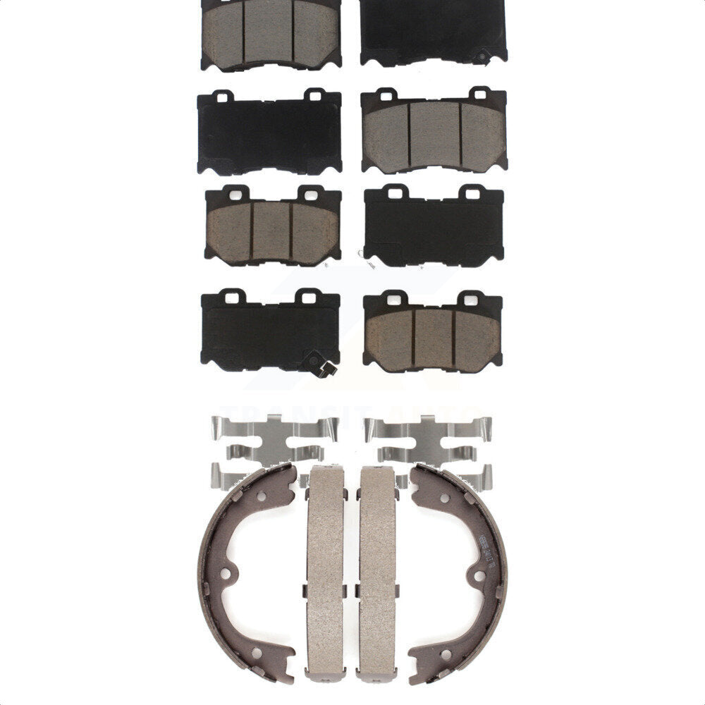 [Avant + Arrière] Kit de plaquette (céramique) de frein pour INFINITI Q50 M37 QX70 Q70 Q70L M56 FX50 KCN-100070 par Transit Auto