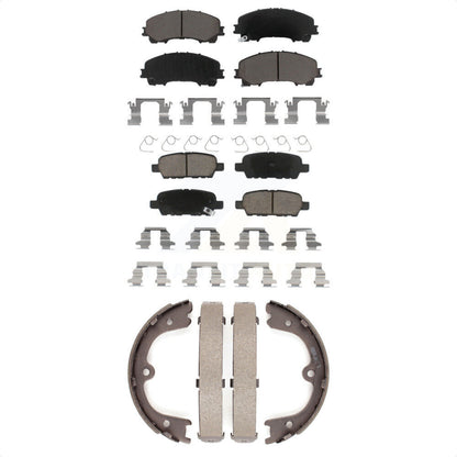 [Avant + Arrière] Kit de plaquette (céramique) de frein pour 2014 INFINITI Q50 Base Premium Hybrid KCN-100071 par Transit Auto