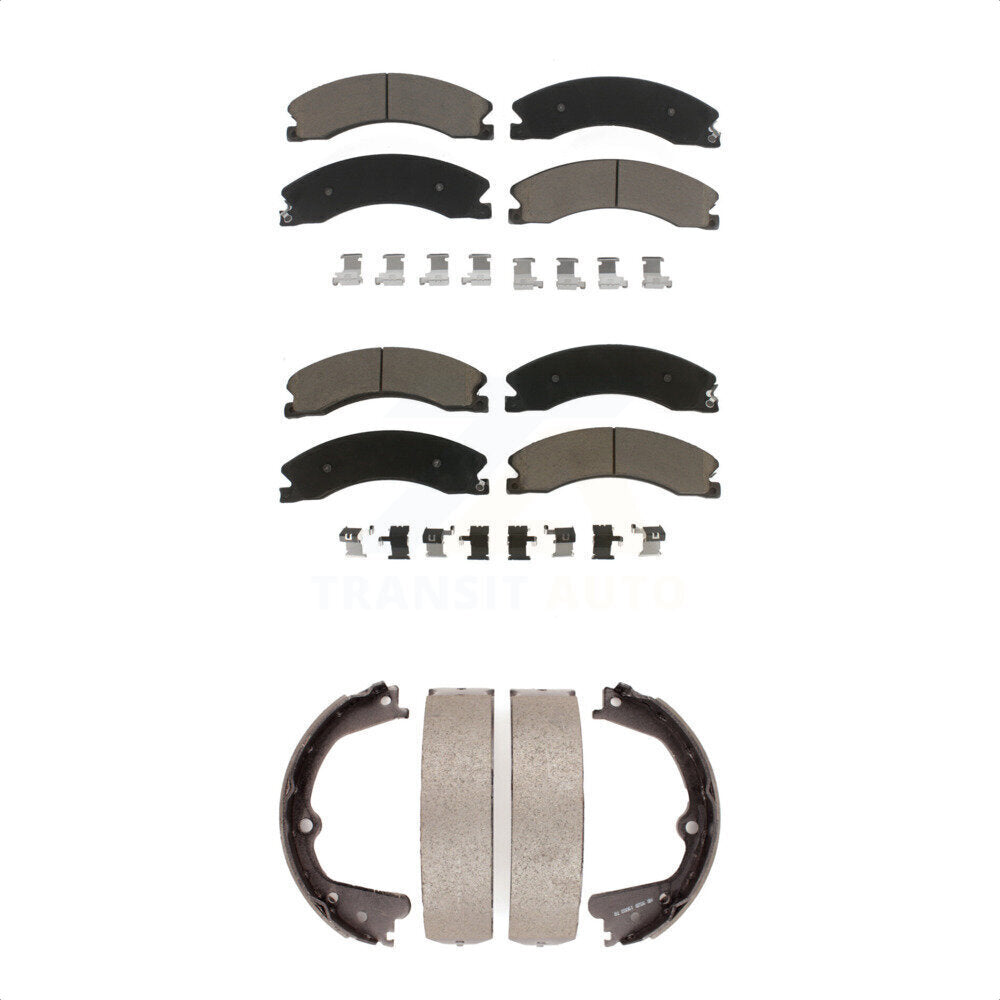 [Avant + Arrière] Kit de plaquette (céramique) de frein pour Nissan NV2500 Titan XD NV3500 NV1500 TITAN KCN-100143
