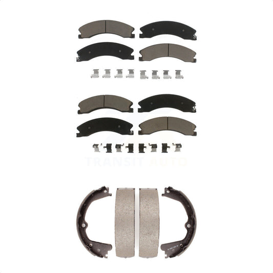 [Avant + Arrière] Kit de plaquette (céramique) de frein pour Nissan NV2500 Titan XD NV3500 NV1500 TITAN KCN-100143