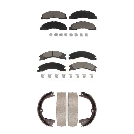 [Avant + Arrière] Kit de plaquette (céramique) de frein pour Ford E-350 Super Duty E-250 E-150 E-450 KCN-100144