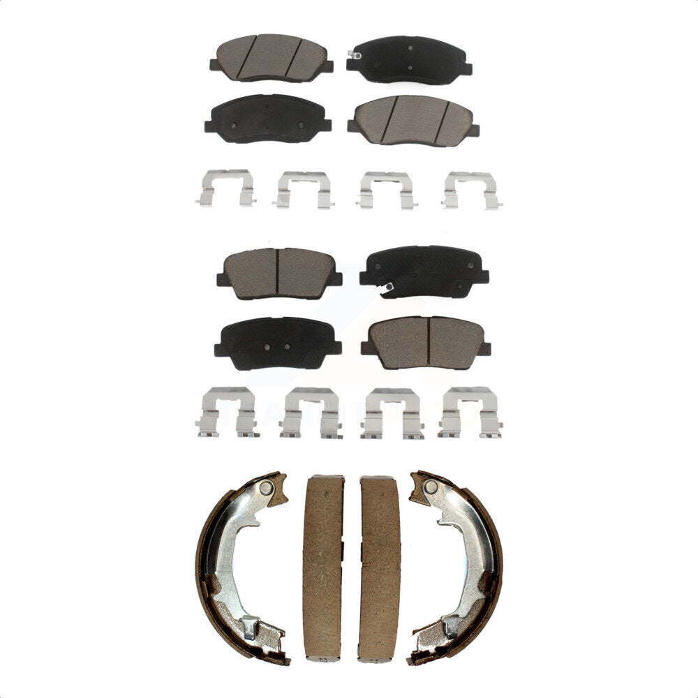 [Avant + Arrière] Kit de plaquette (céramique) de frein pour Kia Sedona Hyundai Entourage KCN-100157