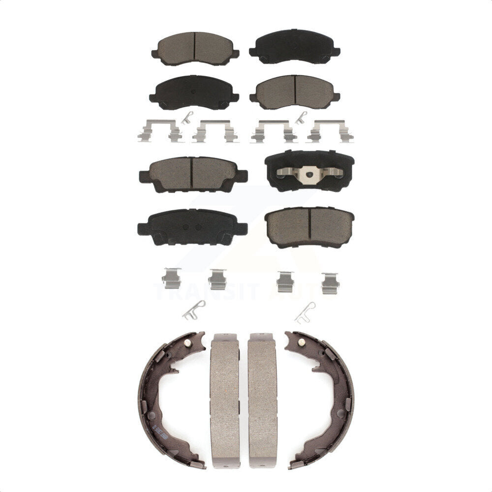 [Avant + Arrière] Kit de plaquette (céramique) de frein pour Jeep Dodge Chrysler Caliber Compass Patriot Sebring 200 Mitsubishi Lancer Avenger KCN-100169