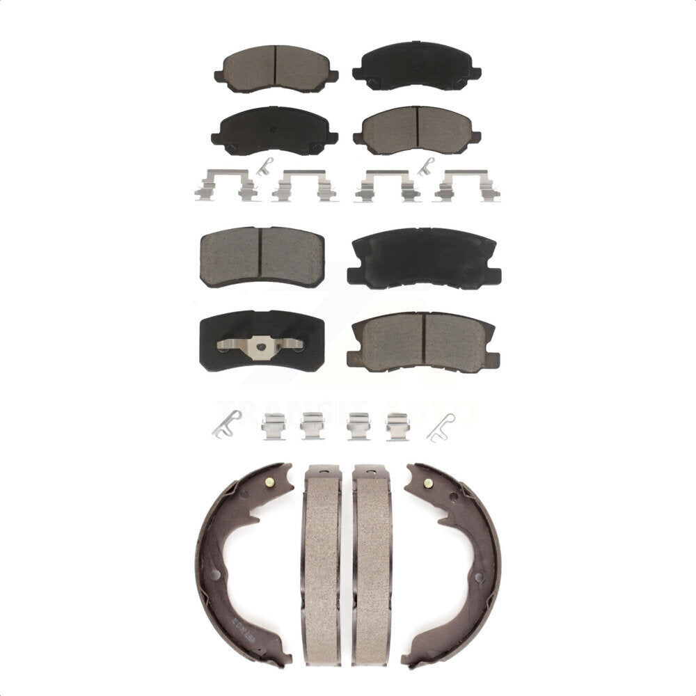 [Avant + Arrière] Kit de plaquette (céramique) de frein pour 2008-2012 Mitsubishi Outlander avec 7 Passenger Seating KCN-100174