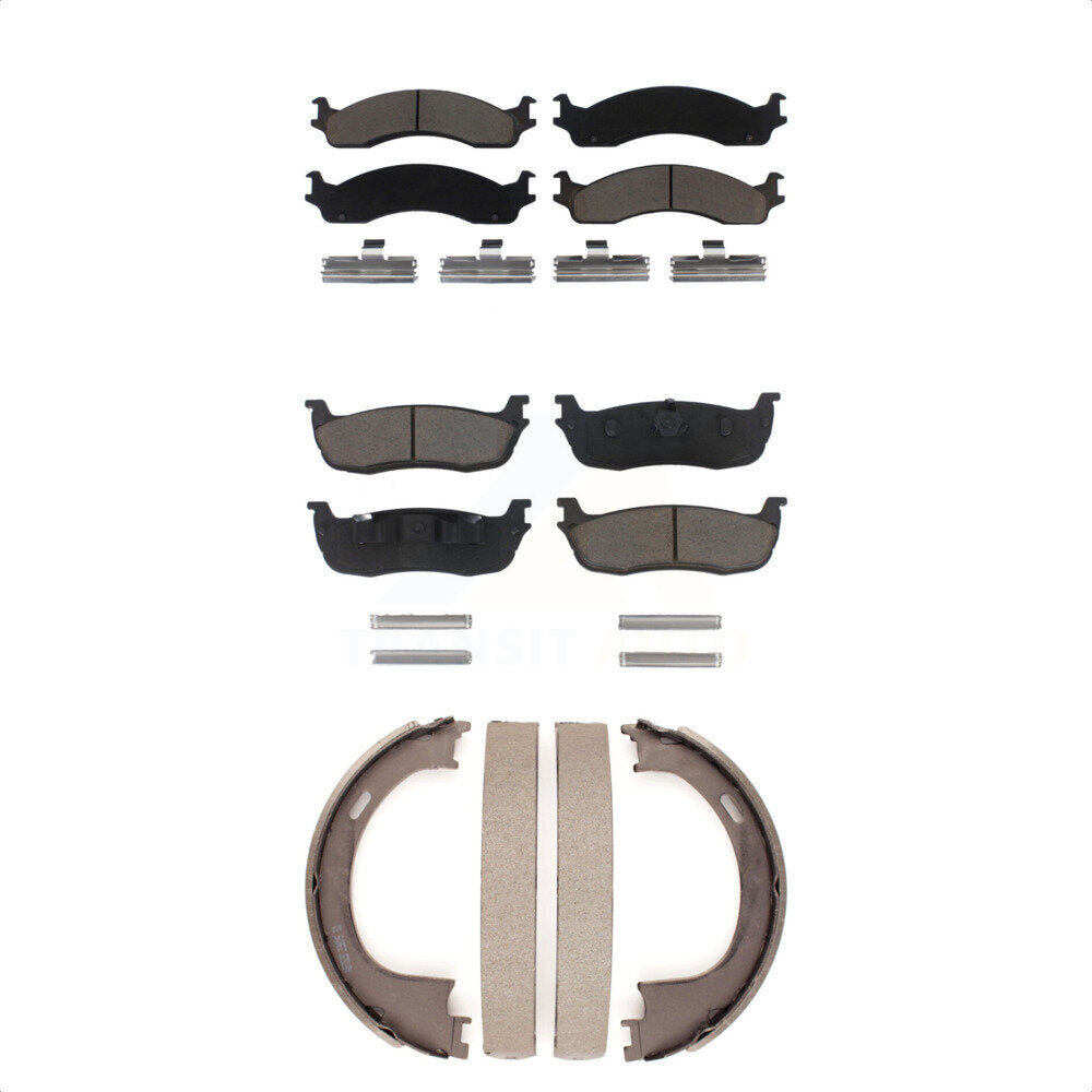[Avant + Arrière] Kit de plaquette (céramique) de frein pour 1997-1999 Ford F-250 avec 8 Lug Wheels KCN-100179