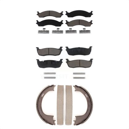 [Avant + Arrière] Kit de plaquette (céramique) de frein pour 1997-1999 Ford F-250 avec 8 Lug Wheels KCN-100179
