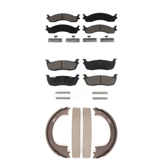[Avant + Arrière] Kit de plaquette (céramique) de frein pour 1997-1999 Ford F-250 avec 8 Lug Wheels KCN-100179