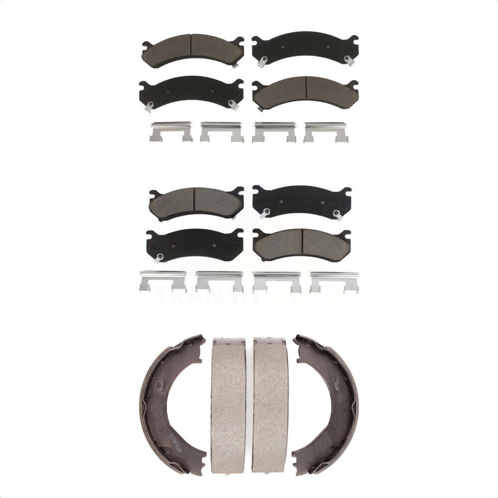 [Avant + Arrière] Kit de plaquette (céramique) de frein pour Chevrolet Silverado 2500 HD GMC Sierra 3500 Hummer H2 Classic 1500 Suburban Yukon XL Avalanche KCN-100197