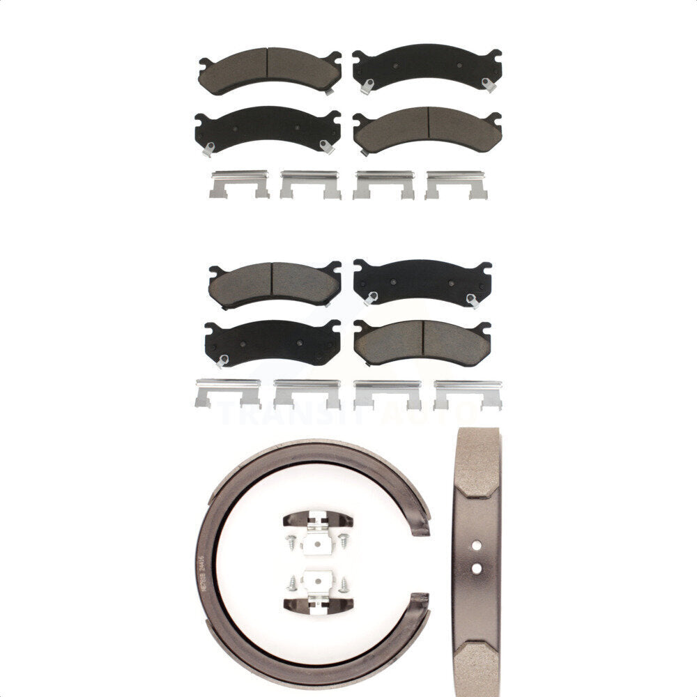 [Avant + Arrière] Kit de plaquette (céramique) de frein pour Chevrolet Silverado 2500 HD GMC Sierra 1500 Suburban Yukon XL avec Four Wheel Steering KCN-100198