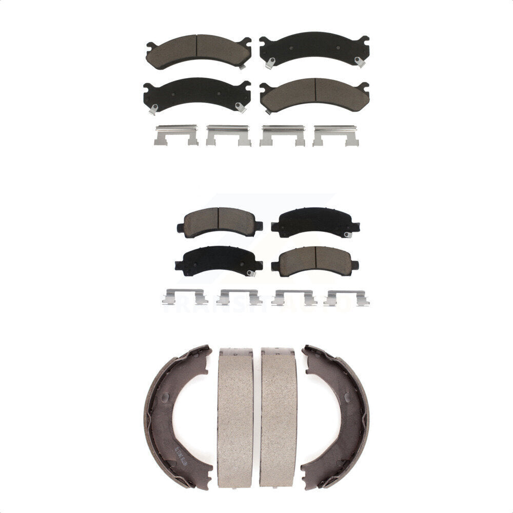 [Avant + Arrière] Kit de plaquette (céramique) de frein pour Chevrolet Express 3500 2500 GMC Savana KCN-100200 par Transit Auto