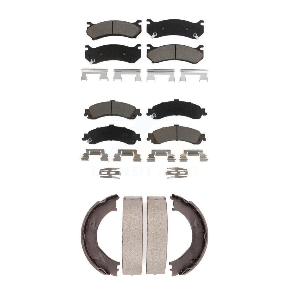 [Avant + Arrière] Kit de plaquette (céramique) de frein pour 2006 Chevrolet Silverado 1500 GMC Sierra avec Dual Piston Caliper KCN-100206
