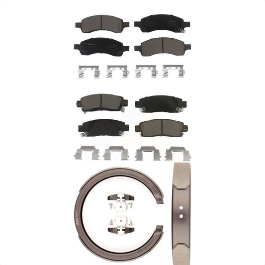 [Avant + Arrière] Kit de plaquette (céramique) de frein pour Chevrolet Trailblazer GMC Envoy EXT XL Buick Rainier Saab 9-7x Isuzu Ascender KCN-100214