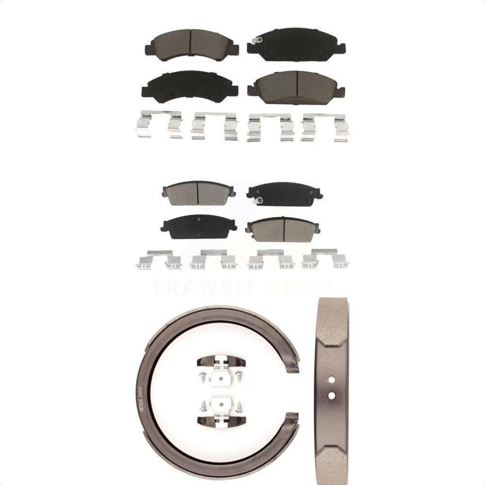 [Avant + Arrière] Kit de plaquette (céramique) de frein pour Chevrolet Silverado 1500 GMC Sierra Tahoe Suburban Yukon Cadillac XL Avalanche Escalade ESV EXT KCN-100215