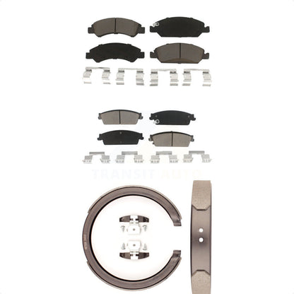 [Avant + Arrière] Kit de plaquette (céramique) de frein pour Chevrolet Silverado 1500 GMC Sierra Tahoe Suburban Yukon Cadillac XL Avalanche Escalade ESV EXT KCN-100215