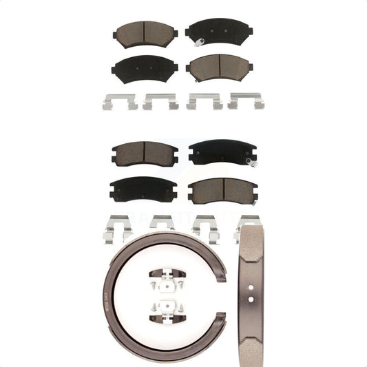 [Avant + Arrière] Kit de plaquette (céramique) de frein pour 2000-2005 Cadillac DeVille avec 5 Lug Wheels KCN-100218