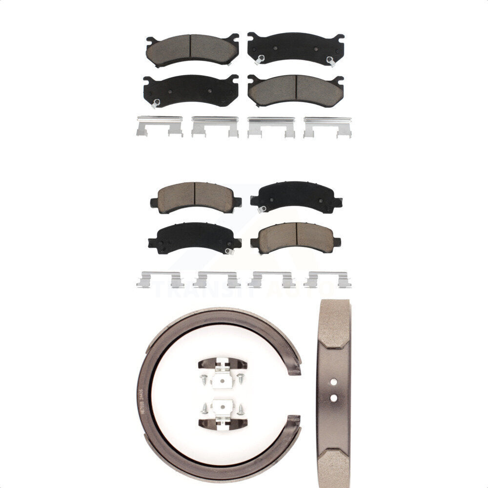 [Avant + Arrière] Kit de plaquette (céramique) de frein pour Chevrolet Tahoe GMC Suburban 1500 Avalanche Yukon XL Cadillac Escalade Express Savana KCN-100219