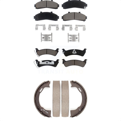 [Avant + Arrière] Kit de plaquette (céramique) de frein pour 2001 Ford Explorer Limited Postal XLS Eddie Bauer XLT From 01 02 KCN-100242 par Transit Auto