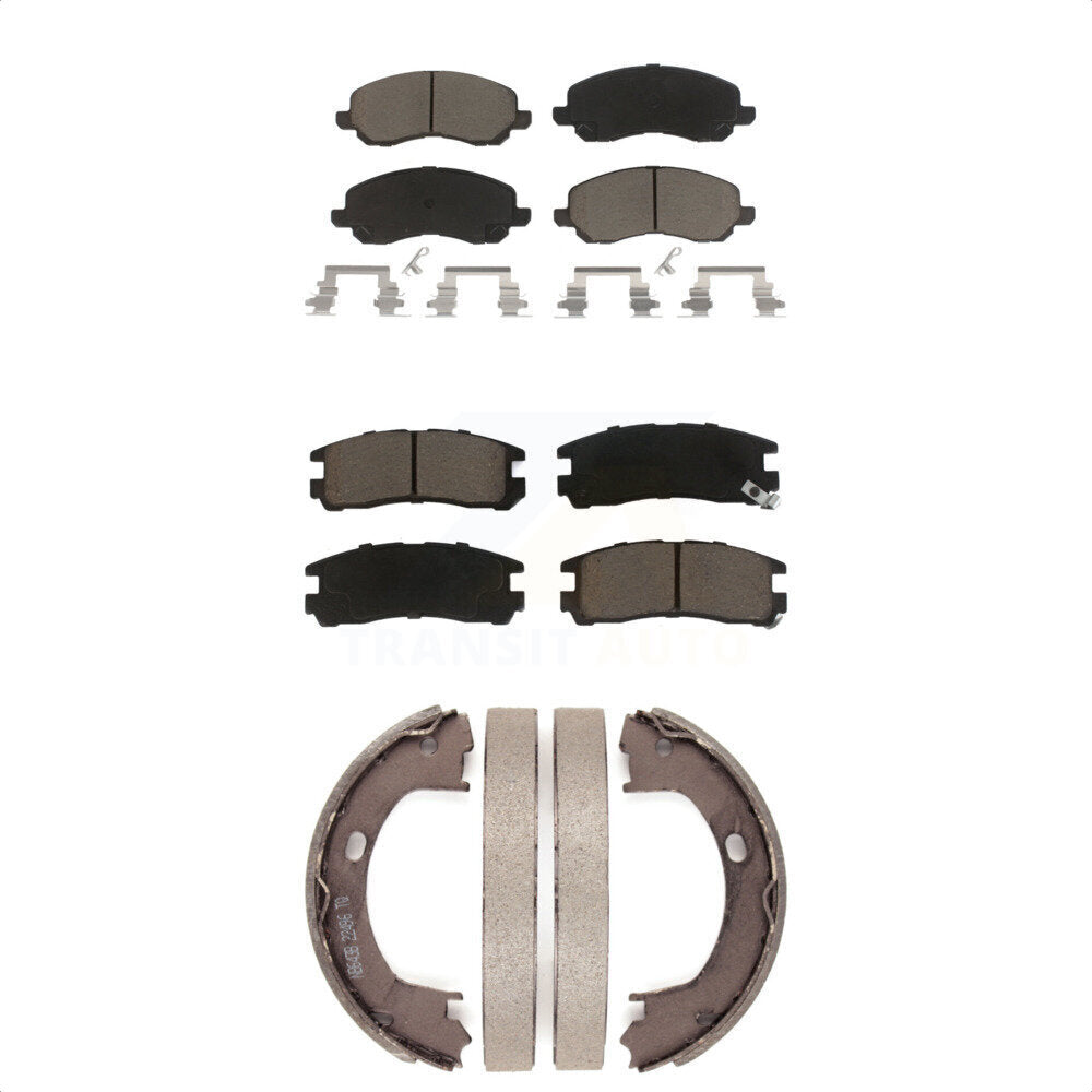 [Avant + Arrière] Kit de plaquette (céramique) de frein pour 2001-2005 Dodge Stratus Coupe avec Disc rear brakes KCN-100247