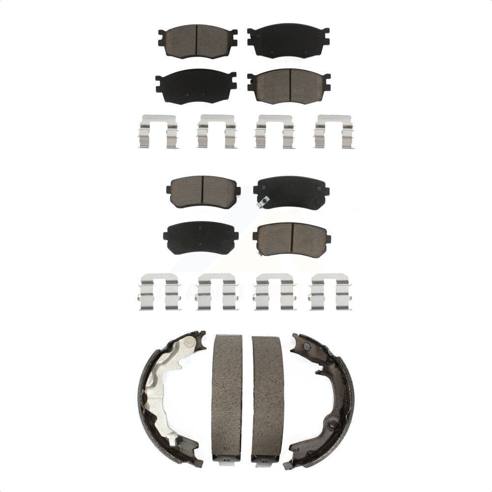 [Avant + Arrière] Kit de plaquette (céramique) de frein pour 2006-2007 Hyundai Accent Kia Rio Rio5 KCN-100278
