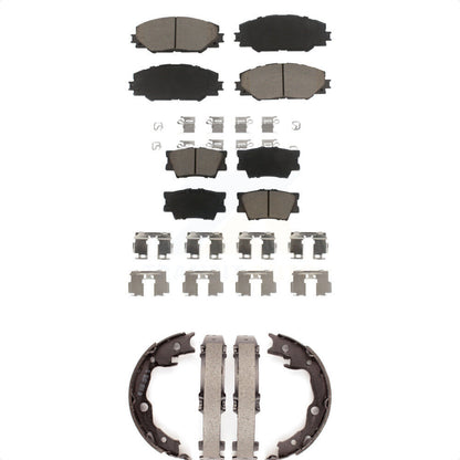 [Avant + Arrière] Kit de plaquette (céramique) de frein pour Toyota RAV4 Matrix Pontiac Vibe KCN-100296 par Transit Auto