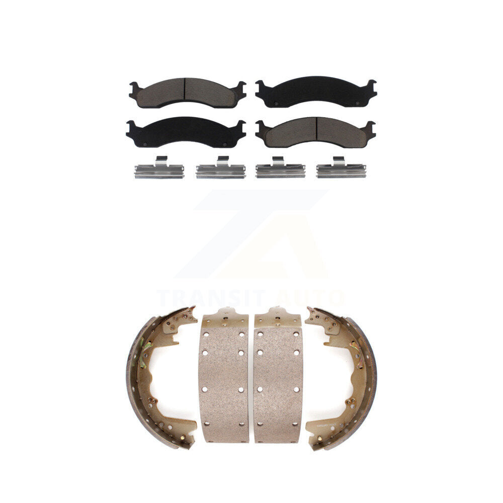 [Avant + Arrière] Kit de plaquette (céramique) de frein pour Dodge Ford Ram 2500 F-350 3500 E-350 Econoline Club Wagon Van B3500 B2500 KCN-100310