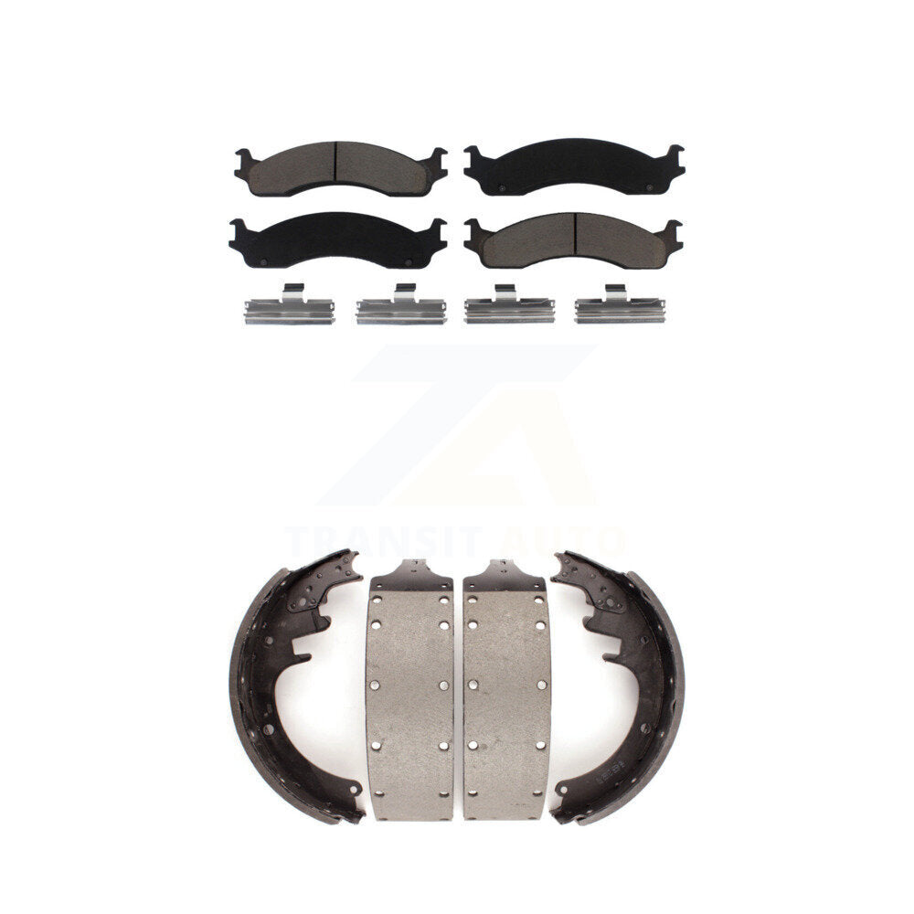 [Avant + Arrière] Kit de plaquette (céramique) de frein pour 1999 Dodge Ram 3500 Van avec 13" x 3-1 2" taille KCN-100311