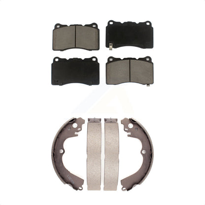 [Avant + Arrière] Kit de plaquette (céramique) de frein pour 2004 Subaru Impreza WRX STI KCN-100317 par Transit Auto