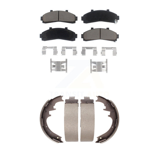 [Avant + Arrière] Kit de plaquette (céramique) de frein pour Ford Ranger Mazda B3000 B2300 B2500 B4000 avec 10" Diameter KCN-100326