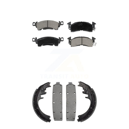 [Avant + Arrière] Kit de plaquette (céramique) de frein pour Chevrolet GMC C20 K2500 C2500 V20 R20 G3500 V2500 R2500 Suburban P2500 KCN-100346