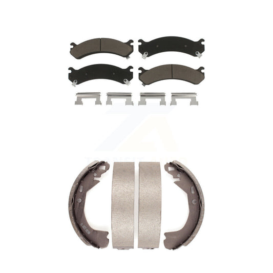 [Avant + Arrière] Kit de plaquette (céramique) de frein pour 2002 Cadillac DeVille avec 8 Lug Wheels KCN-100364