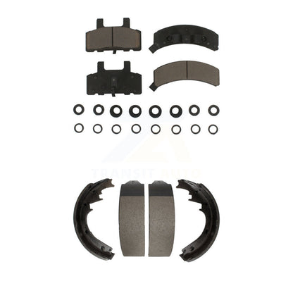 [Avant + Arrière] Kit de plaquette (céramique) de frein pour Chevrolet C1500 K1500 GMC K2500 Suburban C2500 Yukon Tahoe Express 1500 Savana Cadillac Escalade KCN-100370