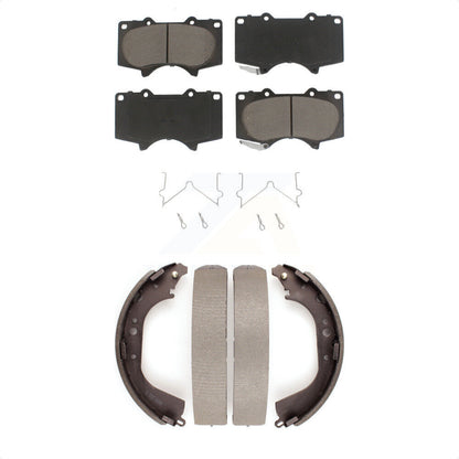 [Avant + Arrière] Kit de plaquette (céramique) de frein pour 2000-2002 Toyota Tundra 5.3" Plate longueur KCN-100385 par Transit Auto