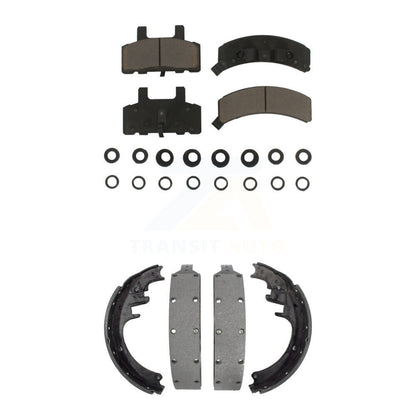 [Avant + Arrière] Kit de plaquette (céramique) de frein pour 1995-1999 Chevrolet K1500 Suburban DIESEL engine avec 6 Lug Wheels KCN-100406