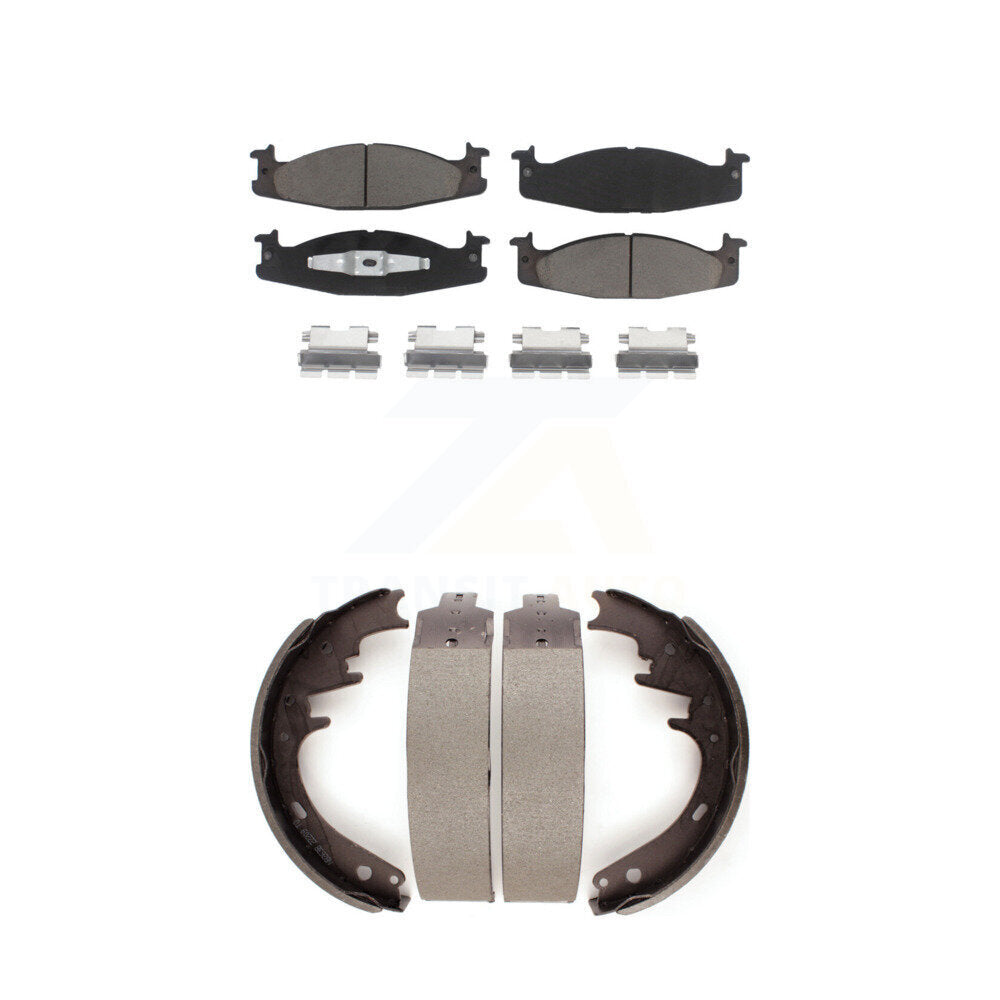 [Avant + Arrière] Kit de plaquette (céramique) de frein pour 1994-1996 Ford F-150 Bronco E-150 Econoline Club Wagon KCN-100443
