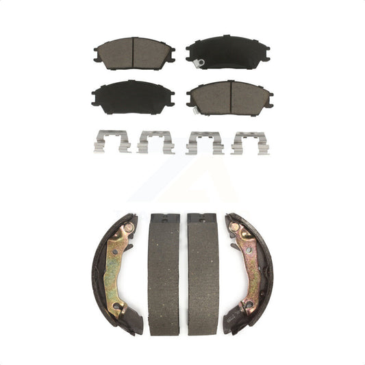 [Avant + Arrière] Kit de plaquette (céramique) de frein pour Hyundai Accent Excel Scoupe Mitsubishi Precis KCN-100463 par Transit Auto
