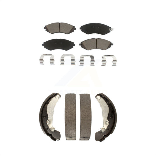 [Avant + Arrière] Kit de plaquette (céramique) de frein pour Chevrolet Aveo Spark Aveo5 Pontiac G3 Suzuki Wave Wave5 Swift+ KCN-100467 par Transit Auto