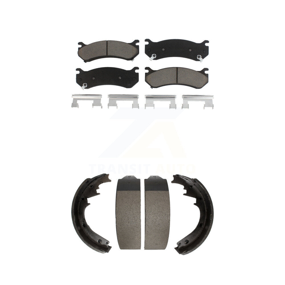 [Avant + Arrière] Kit de plaquette (céramique) de frein pour 2000 GMC Yukon Disc rear brakes avec 11" Diameter KCN-100471