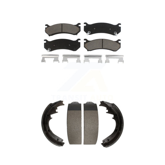 [Avant + Arrière] Kit de plaquette (céramique) de frein pour 2000 GMC Yukon Disc rear brakes avec 11" Diameter KCN-100471