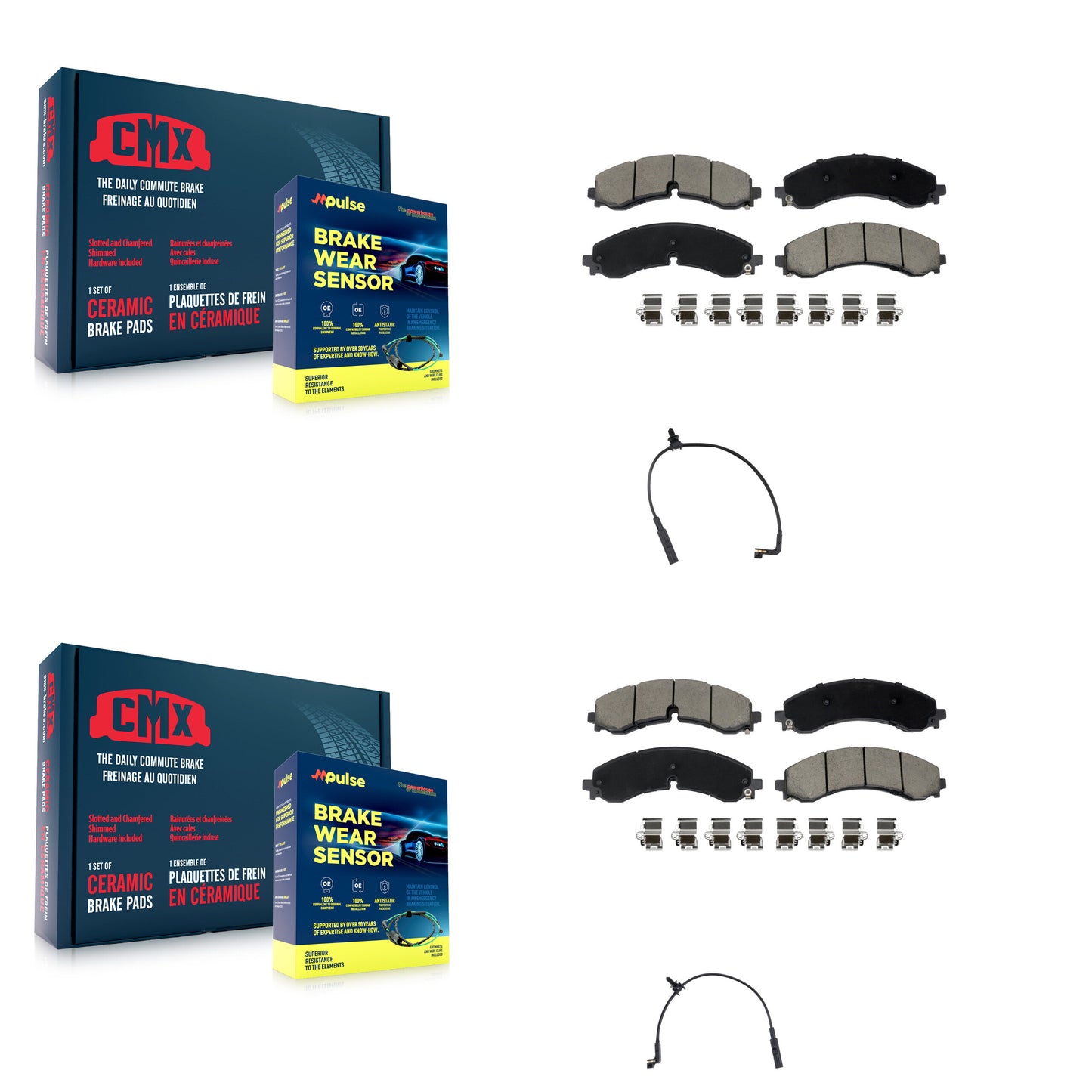 [Avant et Arrière] Plaquette de frein pour GMC Chevrolet Sierra 2500 HD Silverado KCW-101277