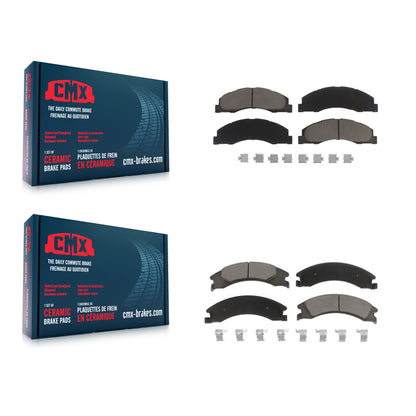 [Avant + Arrière] Kit de plaquette (céramique) de frein pour Ford E-350 Super Duty E-250 E-150 E-450 Econoline KCX-100004