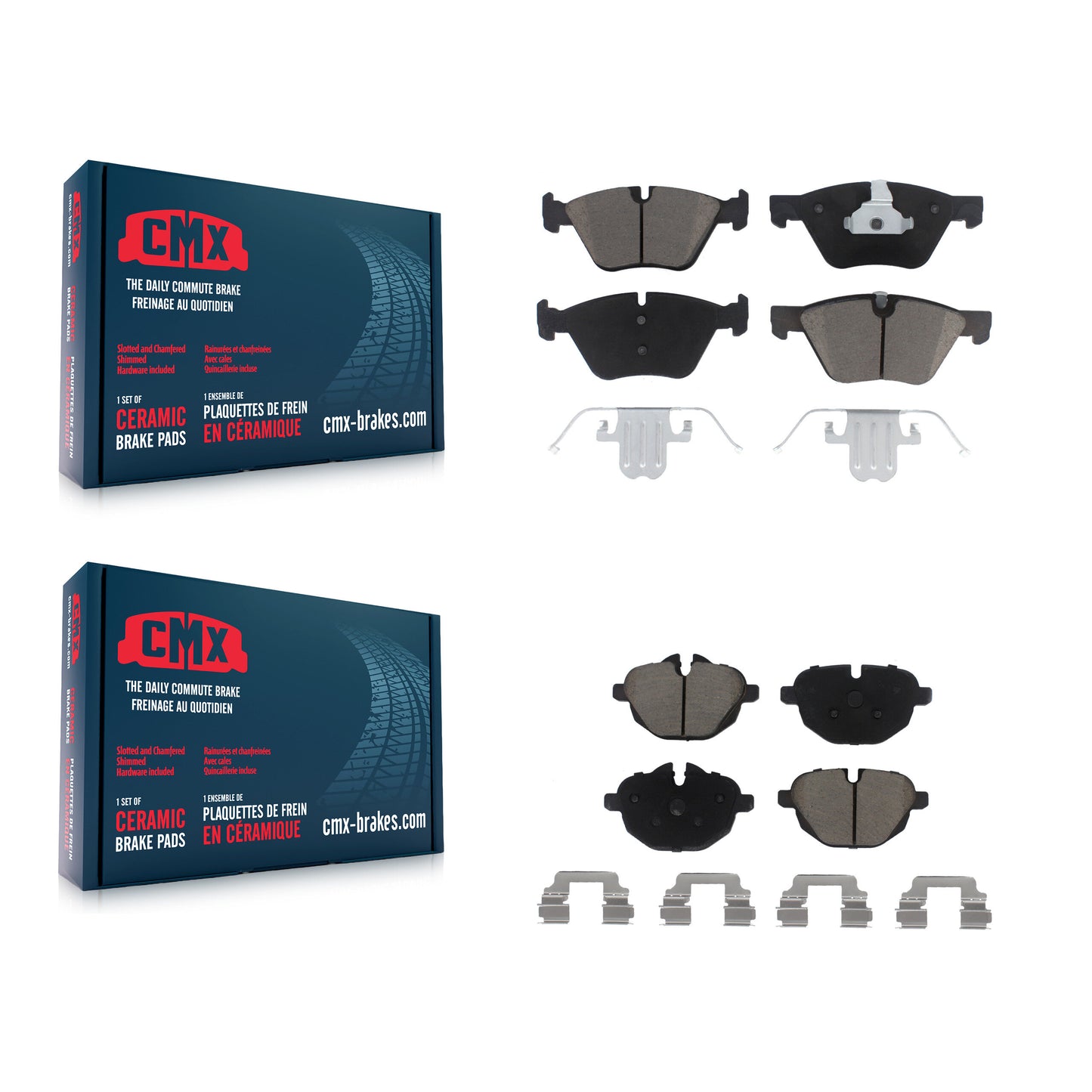 [Avant + Arrière] Kit de plaquette (céramique) de frein pour BMW 528i xDrive KCX-100008