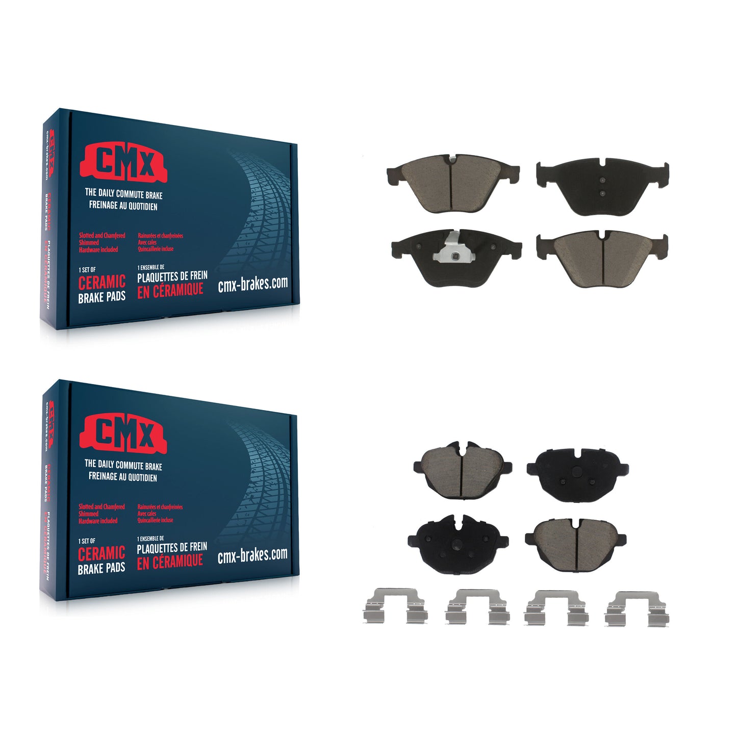 [Avant + Arrière] Kit de plaquette (céramique) de frein pour BMW 535i xDrive 528i 535d ActiveHybrid 5 KCX-100009