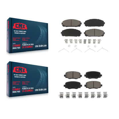 [Avant + Arrière] Kit de plaquette (céramique) de frein pour 2014-2022 Jeep Cherokee avec Dual Piston Caliper KCX-100013